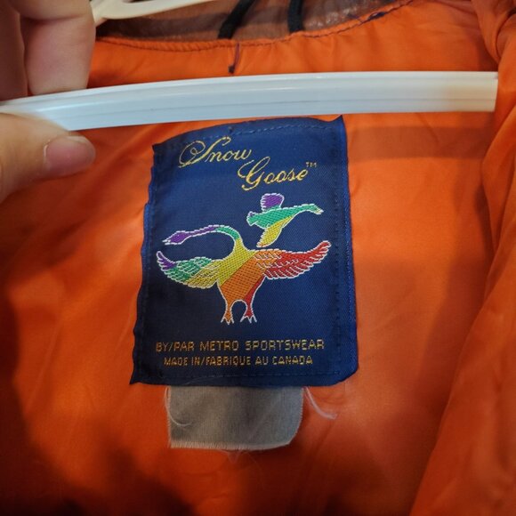 Vintage Canada Goose Snow Goose Down Puffer Coat Blue Size S - Picture 5 of 6